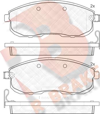 R Brake RB1882 - Тормозные колодки, дисковые, комплект unicars.by