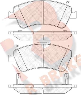 R Brake RB1871 - Тормозные колодки, дисковые, комплект unicars.by