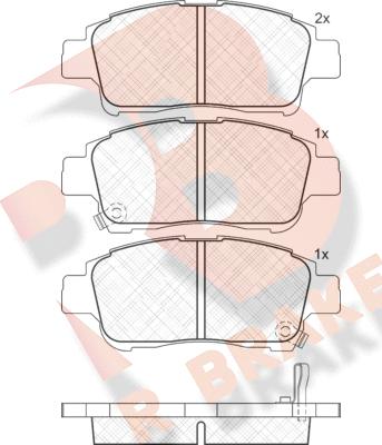 R Brake RB1304 - Тормозные колодки, дисковые, комплект unicars.by