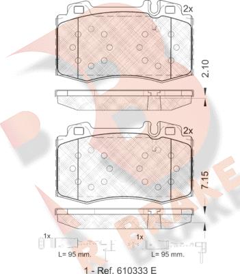 R Brake RB1389-203 - Тормозные колодки, дисковые, комплект unicars.by