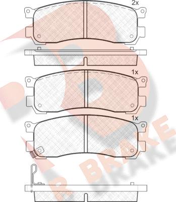 R Brake RB1382 - Тормозные колодки, дисковые, комплект unicars.by