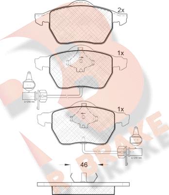 R Brake RB1331 - Тормозные колодки, дисковые, комплект unicars.by