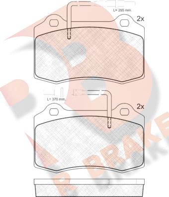 R Brake RB1211 - Тормозные колодки, дисковые, комплект unicars.by