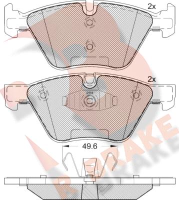 R Brake RB1795 - Тормозные колодки, дисковые, комплект unicars.by