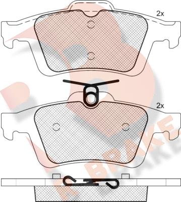 R Brake RB1744-396 - Тормозные колодки, дисковые, комплект unicars.by