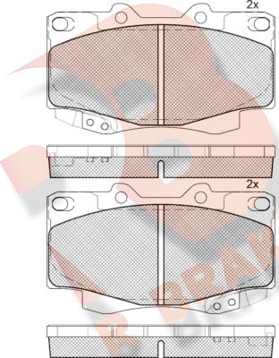 R Brake RB1781 - Тормозные колодки, дисковые, комплект unicars.by