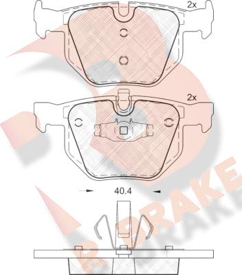 R Brake RB1739 - Тормозные колодки, дисковые, комплект unicars.by