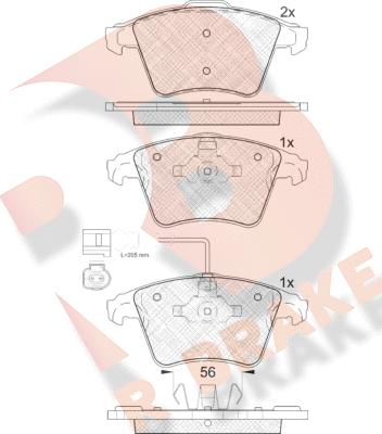 R Brake RB1778 - Тормозные колодки, дисковые, комплект unicars.by