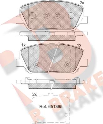 R Brake RB2090 - Тормозные колодки, дисковые, комплект unicars.by