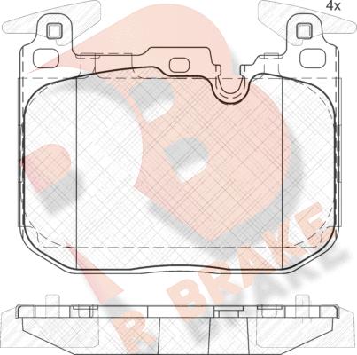 R Brake RB2093-203 - Тормозные колодки, дисковые, комплект unicars.by