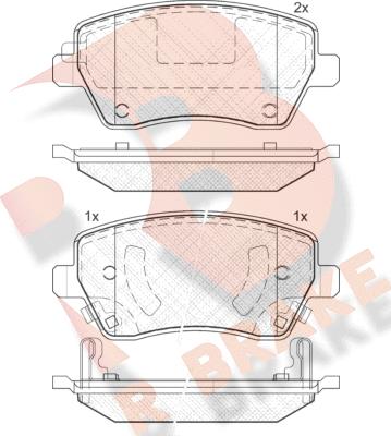 R Brake RB2019 - Тормозные колодки, дисковые, комплект unicars.by