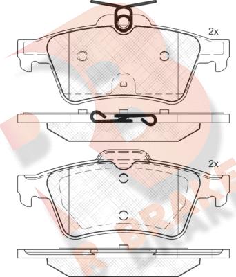 R Brake RB2013 - Тормозные колодки, дисковые, комплект unicars.by