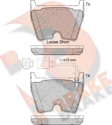 R Brake RB2113-203 - Тормозные колодки, дисковые, комплект unicars.by