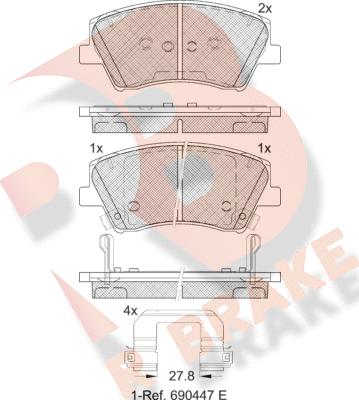 R Brake RB2314 - Тормозные колодки, дисковые, комплект unicars.by