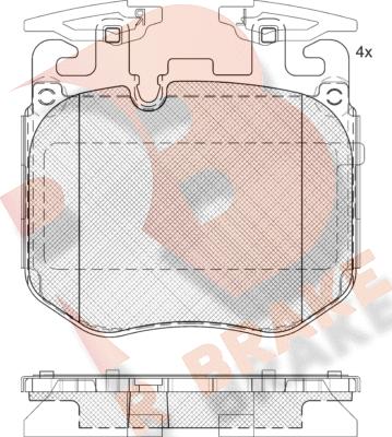 R Brake RB2265 - Тормозные колодки, дисковые, комплект unicars.by