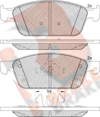 R Brake RB2273 - Тормозные колодки, дисковые, комплект unicars.by