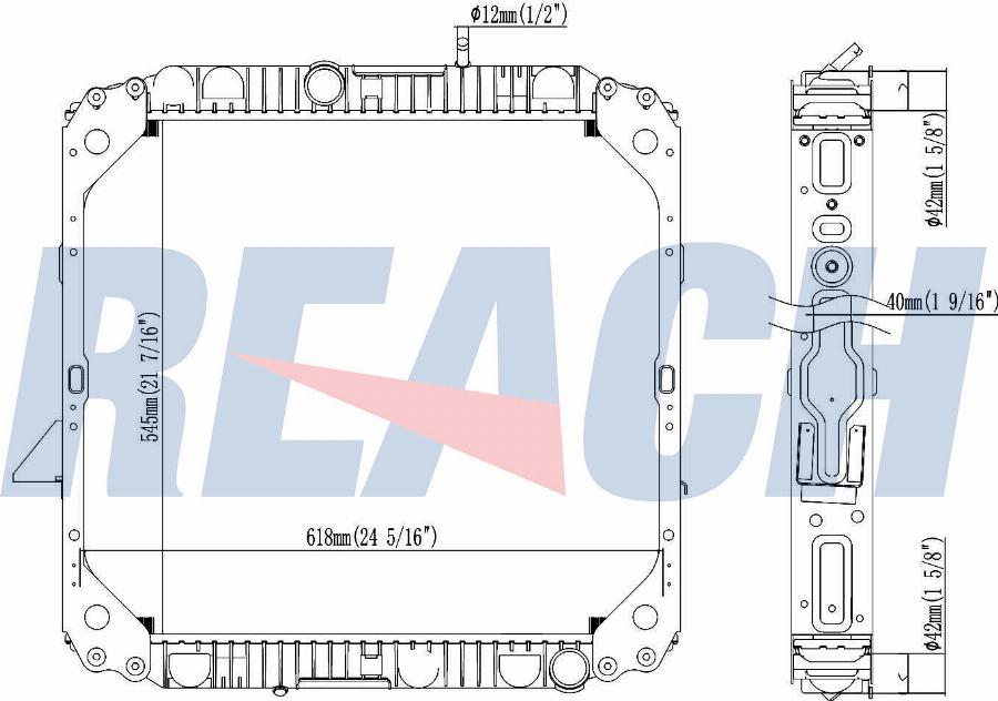 REACH 1.42.10684.142 - Радиатор, охлаждение двигателя unicars.by