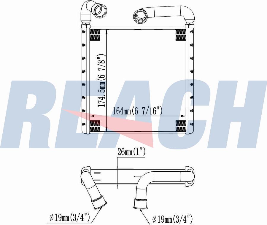 REACH 1.18.15006 - Теплообменник, отопление салона unicars.by