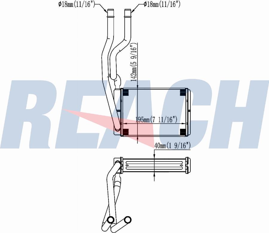 REACH 1.18.15110 - Теплообменник, отопление салона unicars.by