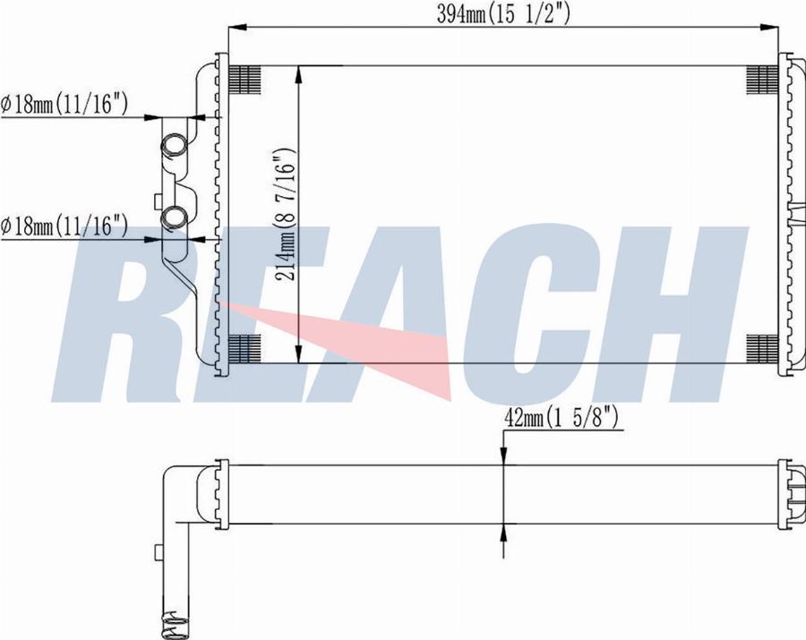REACH 1.18.13074 - Теплообменник, отопление салона unicars.by