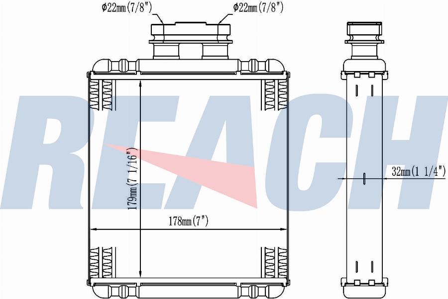 REACH 1.18.12716 - Теплообменник, отопление салона unicars.by