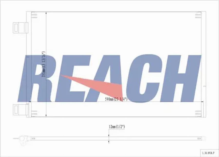 REACH 1.30.0938.P - Конденсатор кондиционера unicars.by