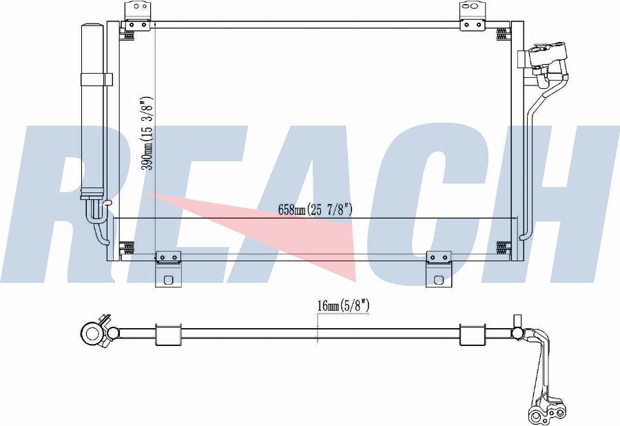REACH 1.31.4243.PD - Конденсатор кондиционера unicars.by