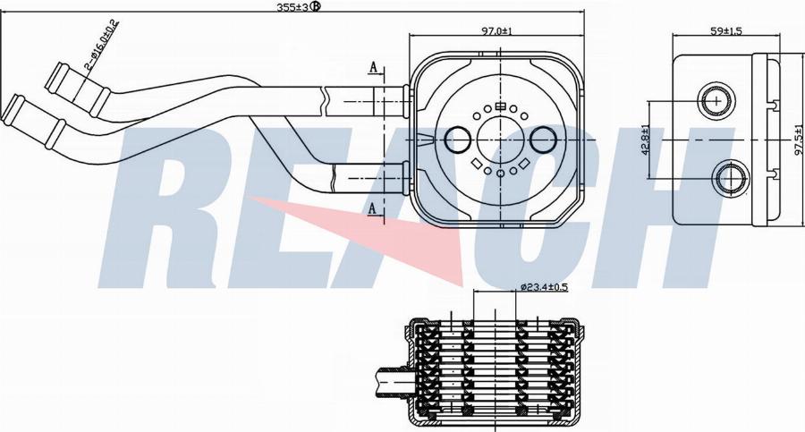 REACH 1.24.11097 - Масляный радиатор, двигательное масло unicars.by