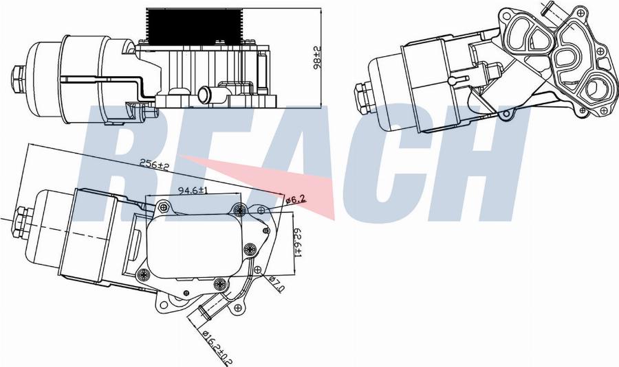 REACH 1.24.11059 - Масляный радиатор, двигательное масло unicars.by