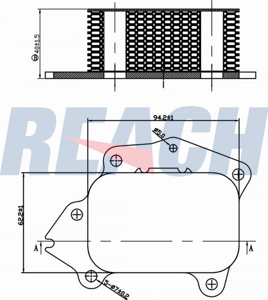 REACH 1.24.11008 - Масляный радиатор, двигательное масло unicars.by