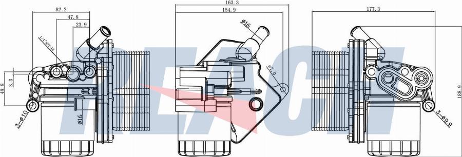 REACH 1.24.11018 - Масляный радиатор, двигательное масло unicars.by