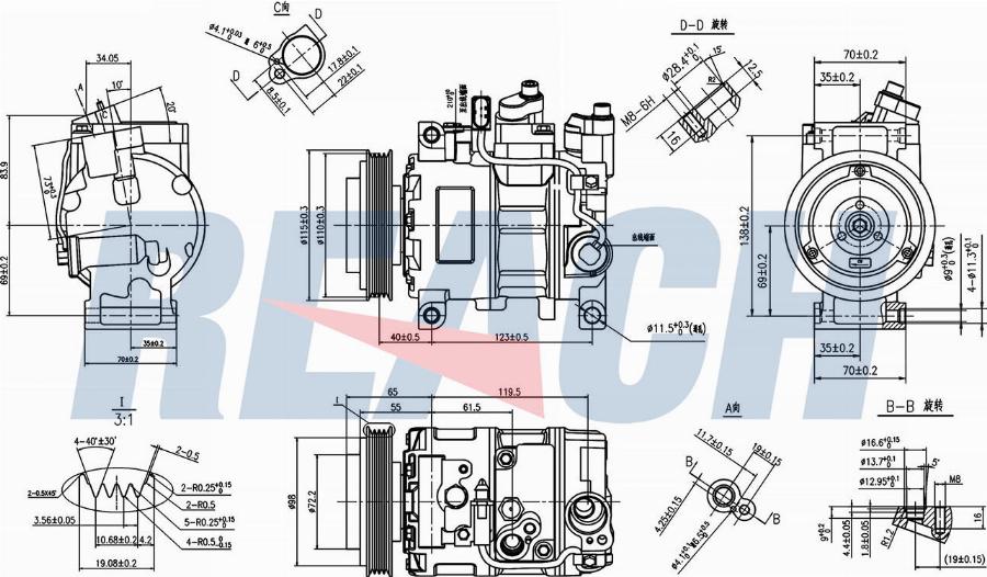 REACH 1.74.20558 - Компрессор кондиционера unicars.by