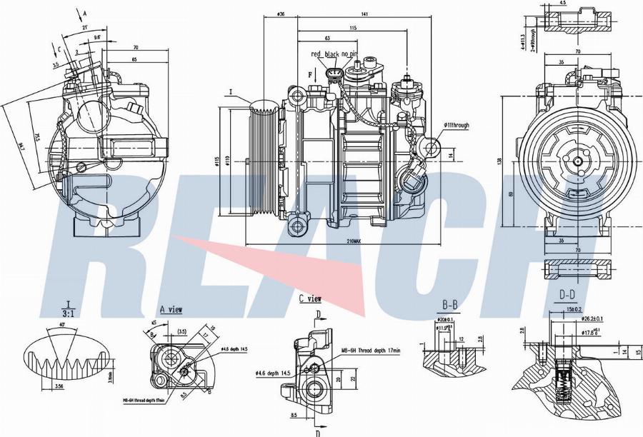 REACH 1.74.21915 - Компрессор кондиционера unicars.by