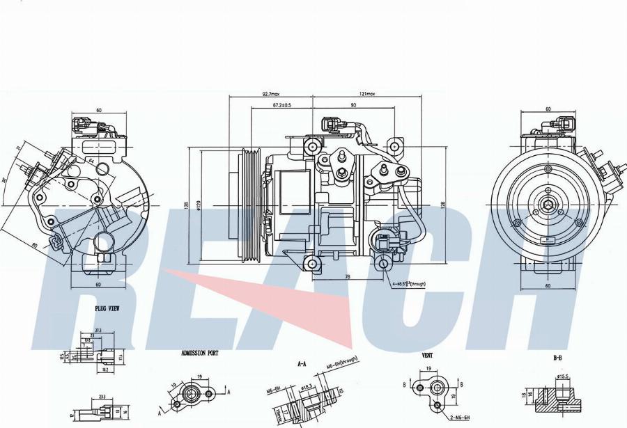 REACH 1.74.21095 - Компрессор кондиционера unicars.by