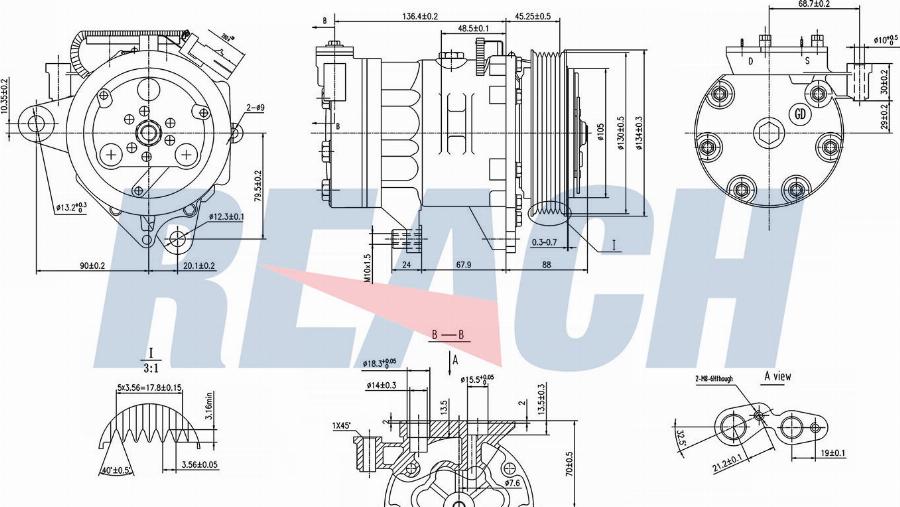 REACH 1.74.21727 - Компрессор кондиционера unicars.by