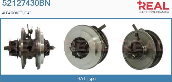 REAL 52127430BN - Картридж турбины, группа корпуса компрессора unicars.by