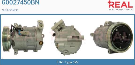 REAL 60027450BN - Компрессор кондиционера unicars.by