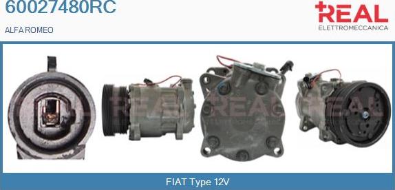 REAL 60027480RC - Компрессор кондиционера unicars.by