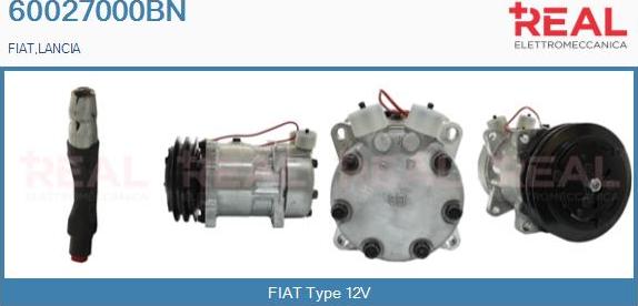 REAL 60027000BN - Компрессор кондиционера unicars.by