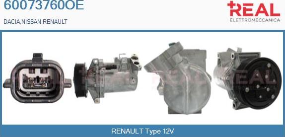 REAL 60073760OE - Компрессор кондиционера unicars.by