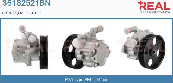 REAL 36182521BN - Гидравлический насос, рулевое управление, ГУР unicars.by
