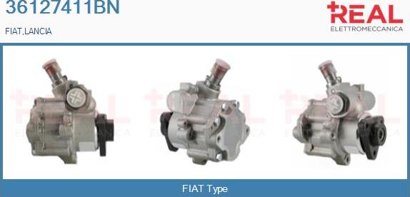 REAL 36127411BN - Гидравлический насос, рулевое управление, ГУР unicars.by