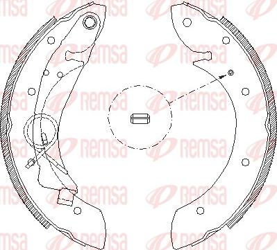 Remsa 4419.00 - Тормозные башмаки, барабанные unicars.by