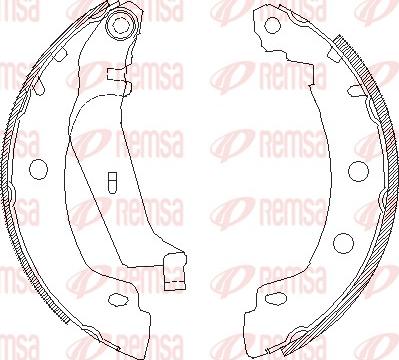 Remsa 4416.01 - Тормозные башмаки, барабанные unicars.by