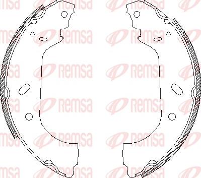 Remsa 4417.00 - Тормозные башмаки, барабанные unicars.by