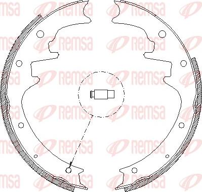 Remsa 4423.00 - Тормозные башмаки, барабанные unicars.by