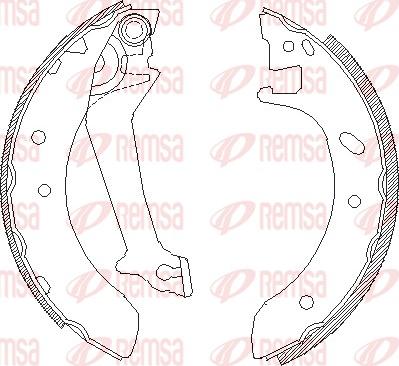 Remsa 4512.00 - Тормозные башмаки, барабанные unicars.by