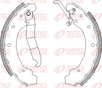 Remsa 4692.01 - Тормозные башмаки, барабанные unicars.by