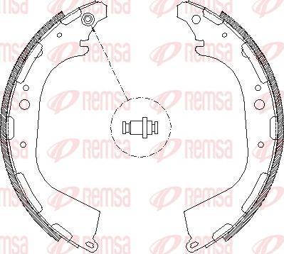 Remsa 4650.00 - Тормозные башмаки, барабанные unicars.by