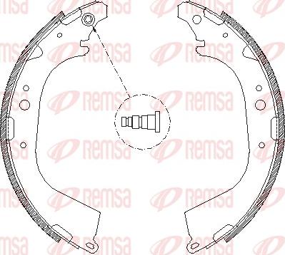 Remsa 4650.01 - Тормозные башмаки, барабанные unicars.by